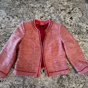 White House Black Market Rose Tweed Blazer